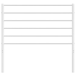 Tête de lit métal blanc 80 cm 