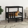 Lit pour chien Noir 95,5x73,5x90 cm Bois de pin solide 