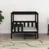 Lit pour chien Noir 95,5x73,5x90 cm Bois de pin solide 