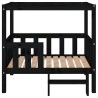 Lit pour chien Noir 95,5x73,5x90 cm Bois de pin solide 