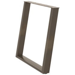 Pieds de table à manger en U 2 pièces Acier naturel 80 x (72-73) cm Acier 