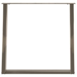 Pieds de table à manger en U 2 pièces Acier naturel 80 x (72-73) cm Acier 