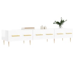 Meuble TV blanc brillant 150x36x30 cm bois d'ingénierie 