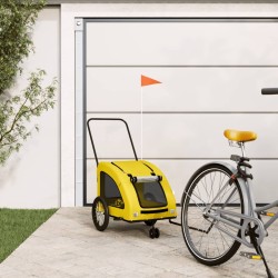 Remorque de vélo pour animaux de compagnie jaune 