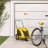 Remorque de vélo pour animaux de compagnie jaune 