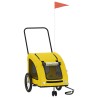Remorque de vélo pour animaux de compagnie jaune 
