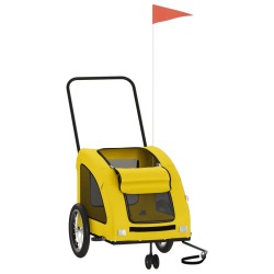 Remorque de vélo pour animaux de compagnie jaune 
