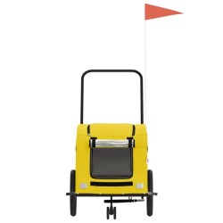 Remorque de vélo pour animaux de compagnie jaune 