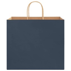 Sacs en papier 250 pcs avec poignées bleu 32x22x28 cm 