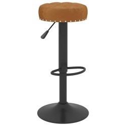 Tabourets de bar lot de 2 marron velours 