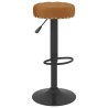 Tabourets de bar lot de 2 marron velours 