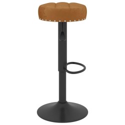 Tabourets de bar lot de 2 marron velours 