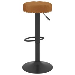 Tabourets de bar lot de 2 marron velours 