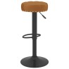 Tabourets de bar lot de 2 marron velours 