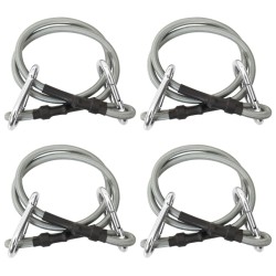 Cordes avec mousqueton 4 pcs Caoutchouc 