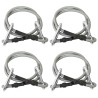 Cordes avec mousqueton 4 pcs Caoutchouc 