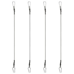 Cordes avec mousqueton 4 pcs Caoutchouc 