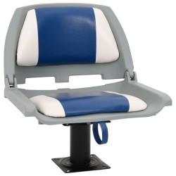 Ensemble de sièges de bateau pliables 2 pcs bleu et blanc 