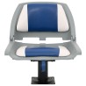 Ensemble de sièges de bateau pliables 2 pcs bleu et blanc 