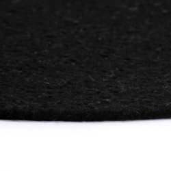 Napperons 4 pcs Noir Plain 38 cm Rond Coton  
