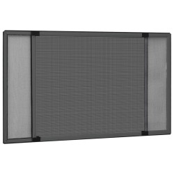 Moustiquaire extensible pour fenêtres Anthracite (75-143)x50 cm 