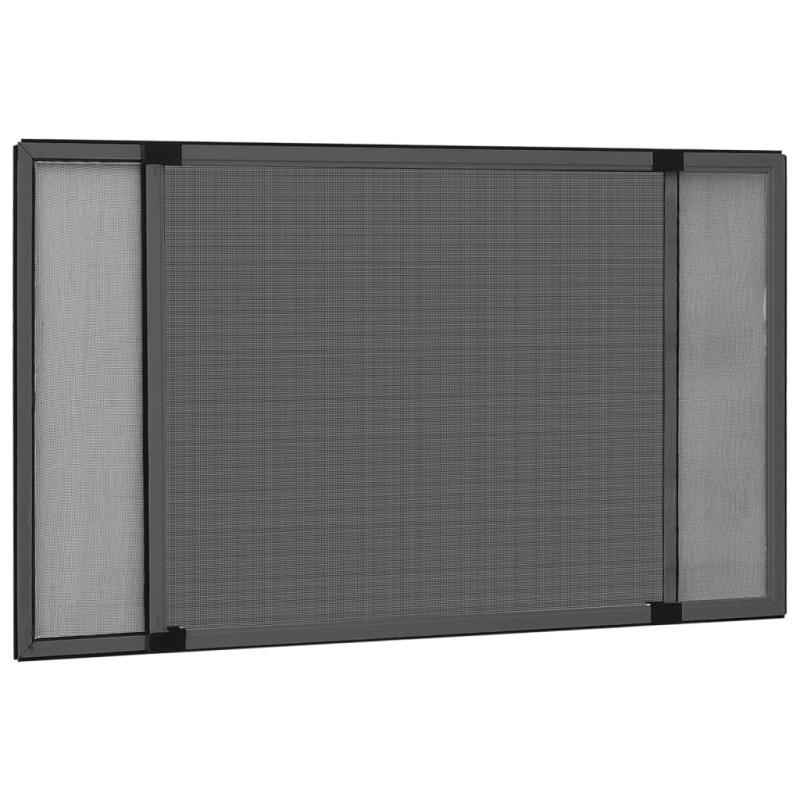 Moustiquaire extensible pour fenêtres Anthracite (75-143)x50 cm 