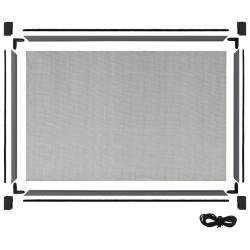 Moustiquaire extensible pour fenêtres Anthracite (75-143)x50 cm 