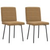Chaises à manger lot de 2 Marron Velours 