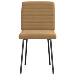 Chaises à manger lot de 2 Marron Velours 