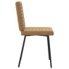 Chaises à manger lot de 2 Marron Velours 