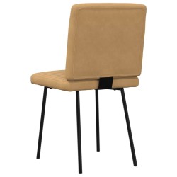 Chaises à manger lot de 2 Marron Velours 