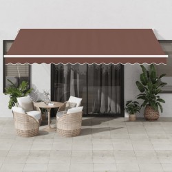 Auvent rétractable automatique marron 450x300 cm 