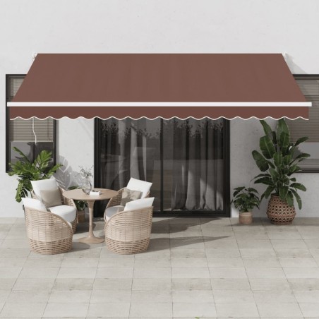 Auvent rétractable automatique marron 450x300 cm 