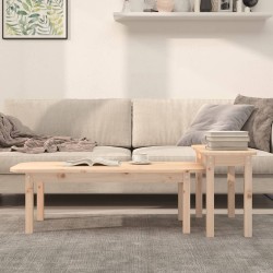 Ensemble de tables basses 2 pcs Bois massif de pin 