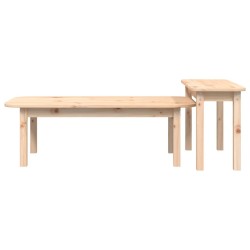 Ensemble de tables basses 2 pcs Bois massif de pin 