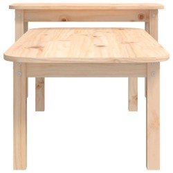 Ensemble de tables basses 2 pcs Bois massif de pin 
