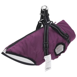 Manteau pour chiens avec harnais imperméable réfléchissant L40 