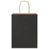 Sacs en papier 50 pcs avec poignées noir 21x11x28 cm 