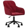 Chaise pivotante de bureau Rouge bordeaux Velours 