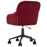 Chaise pivotante de bureau Rouge bordeaux Velours 