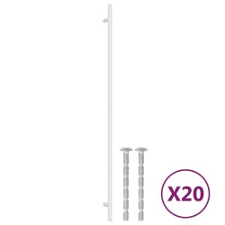 Poignées d'armoire 20 pcs argenté 480 mm acier inoxydable 