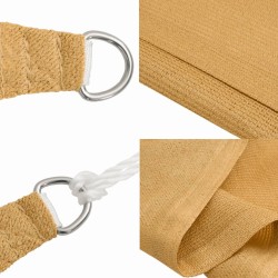 Voile d'ombrage 160 g/m² rectangulaire sable 2x2,5 m PEHD 