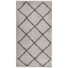 Tapis shaggy à poils longs moderne beige anthracite 60x110 cm 