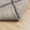 Tapis shaggy à poils longs moderne beige anthracite 60x110 cm 