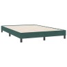 Cadre de lit sans matelas vert foncé 160x220 cm velours 