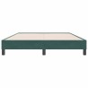 Cadre de lit sans matelas vert foncé 160x220 cm velours 