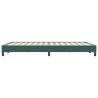 Cadre de lit sans matelas vert foncé 160x220 cm velours 