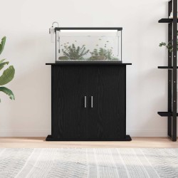 Support pour aquarium chêne noir 81x36x73 cm bois d'ingénierie 