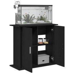 Support pour aquarium chêne noir 81x36x73 cm bois d'ingénierie 