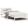 Cadre de lit sans matelas blanc 90x190 cm bois de pin massif 